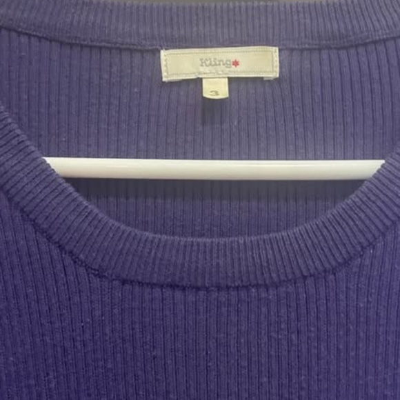 Purple mesh and knit sweter - Picture 2 of 3